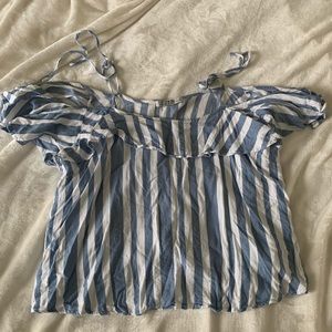 Off the shoulder blouse with ties